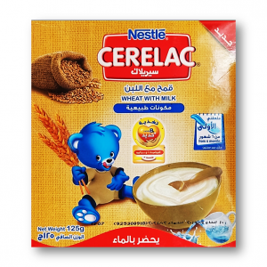 CERELAC WHEAT WITH MILK RICH WITH VITAMINS MINERALS & OMEGA 3 FROM 6 MONTHS 125 GM